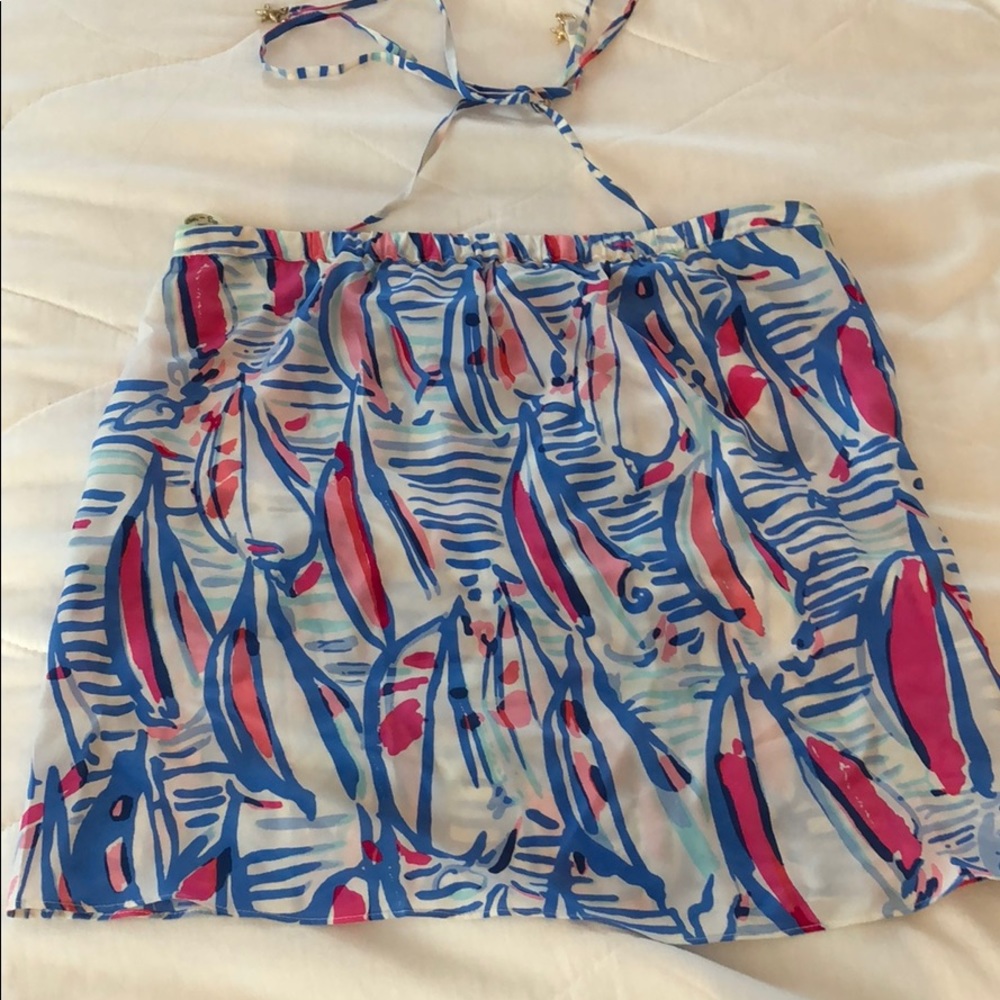 Lilly Pulitzer Nautical Print Halter/ Tube Top XS